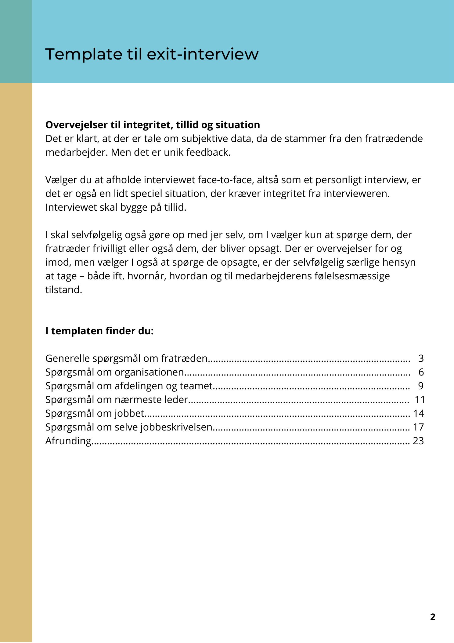 Side 3 af 3 af templaten Brug exit-interview som værdifuld datakilde