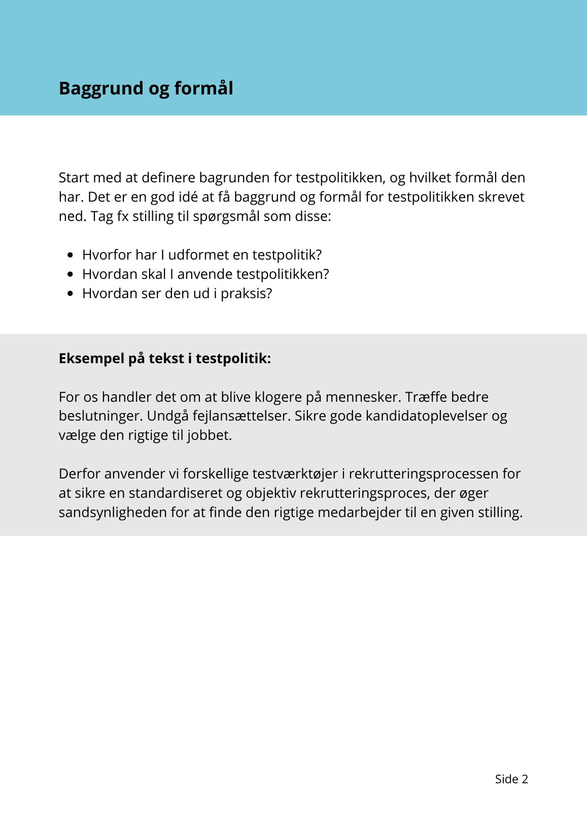 Side 3 af 3 af templaten Testpolitik