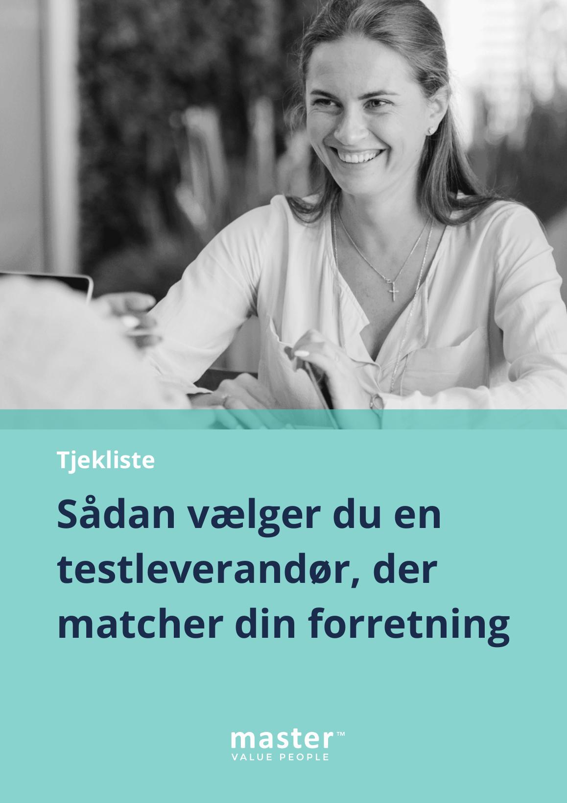 Side 1 af 3 af tjeklisten Sådan vælger du en testleverandør