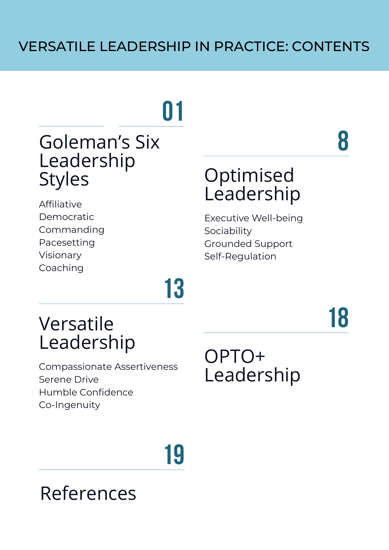 Page 3 of 3 of the guide Versatile Leadership in Practice
