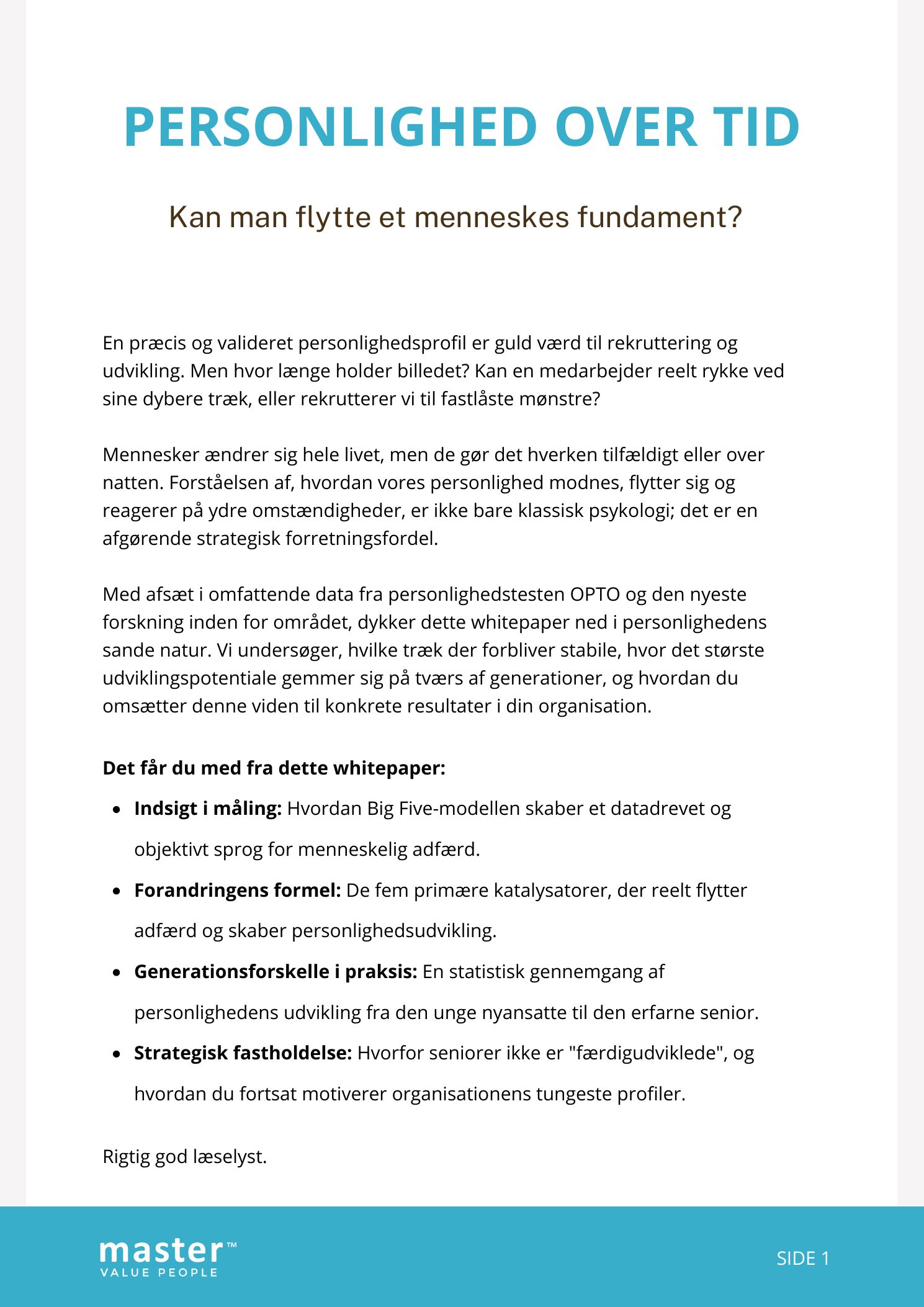 Side 2 af 3 af whitepaperet Er personlighed hugget i sten?
